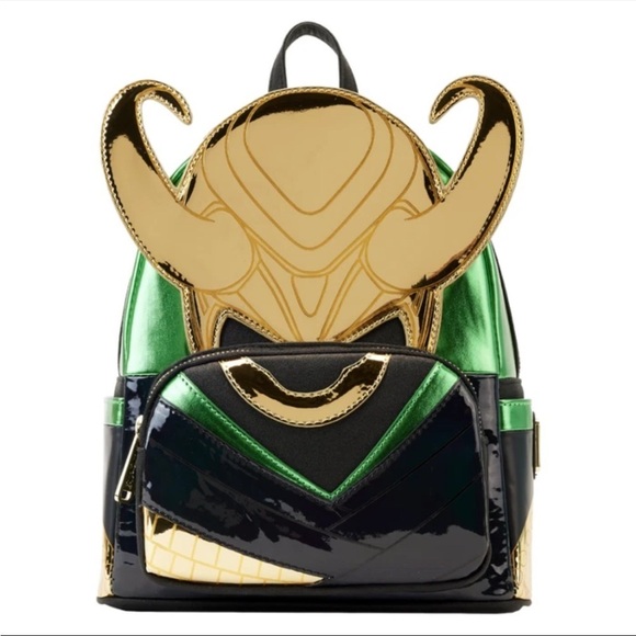 Marvel Loungefly Metallic Loki Mini Backpack - Faux Leather (New) main image 5